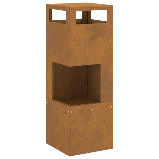 Braise marron 35 x 35 x 100 cm acier