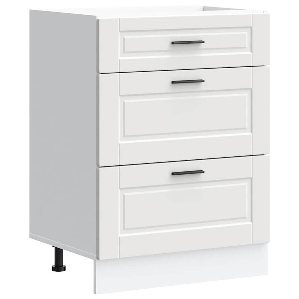 Armoire de cuisine porto blanc bois d'ingénierie