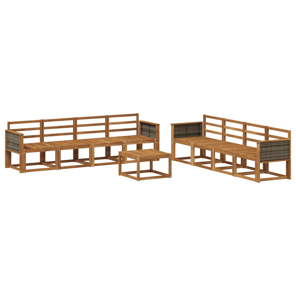 Ensemble de canapés d'extérieur 7 pcs naturel