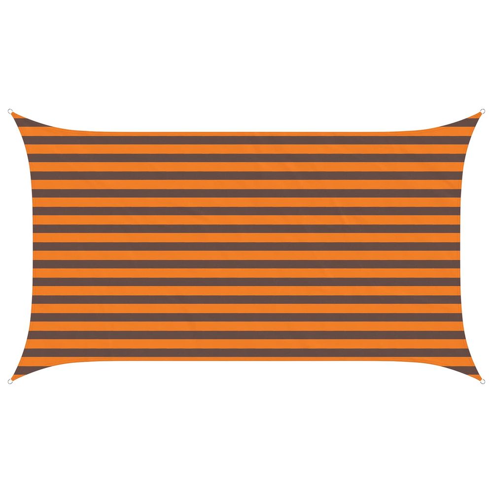 Voile d'ombre orange et marron 2 x 3,5 m 100 % polyester oxford