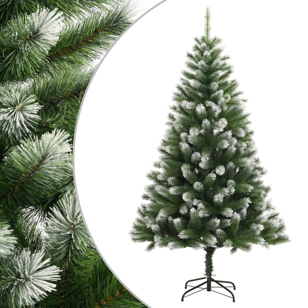 Sapin de noël artificiel à charnières avec neige floquée 240 cm