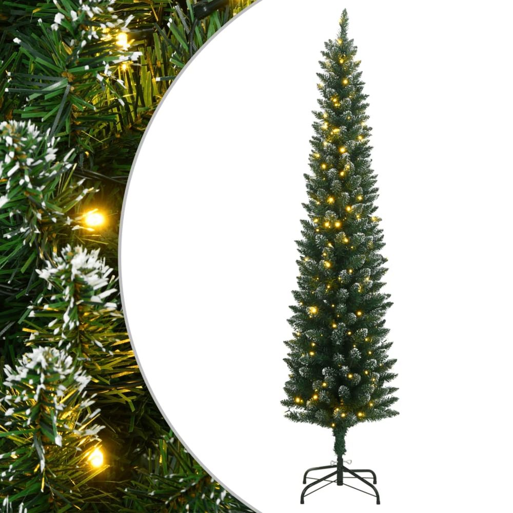 Sapin de noël artificiel mince 300 led 210 cm