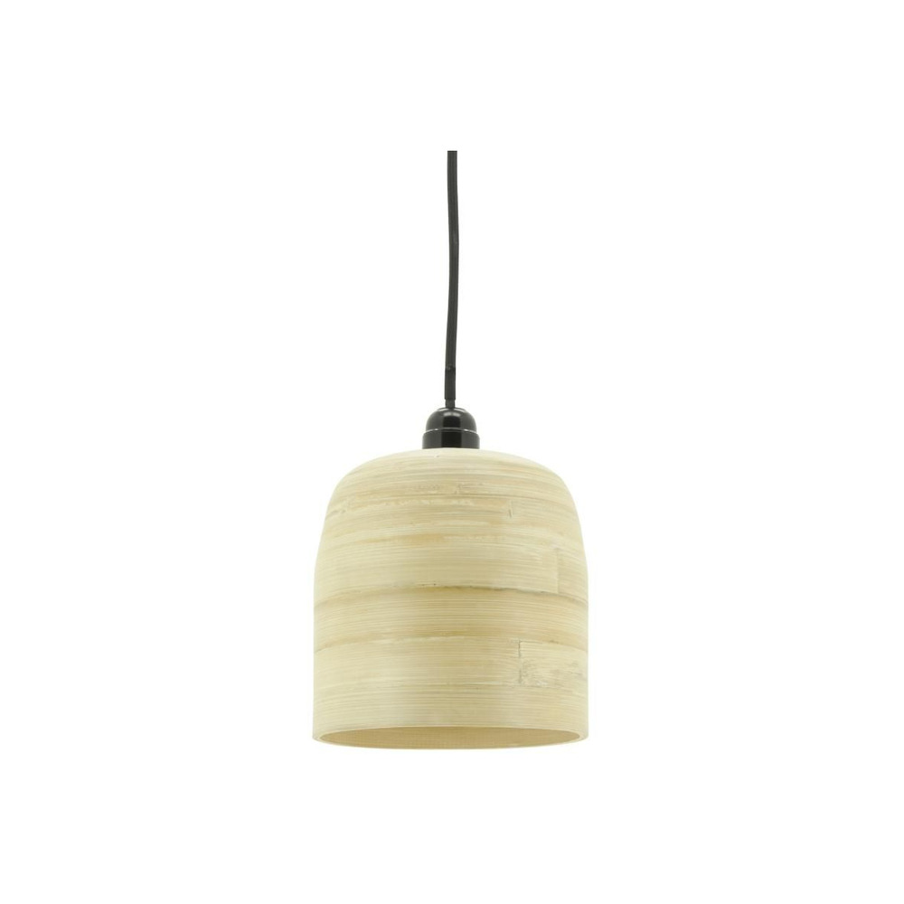 Abat-jour cloche pour suspension en bambou naturel