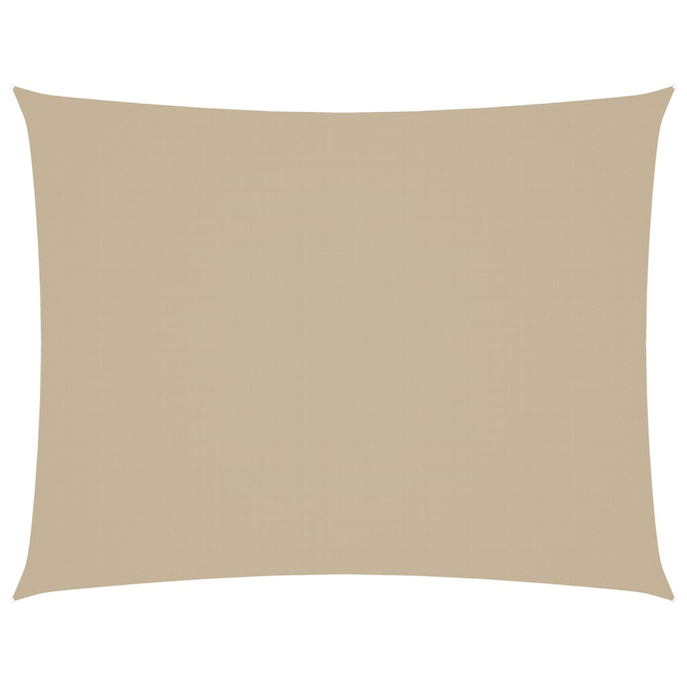 Voile de parasol tissu oxford rectangulaire 6x8 m beige