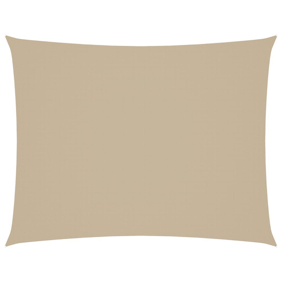 Voile de parasol tissu oxford rectangulaire 6x8 m beige