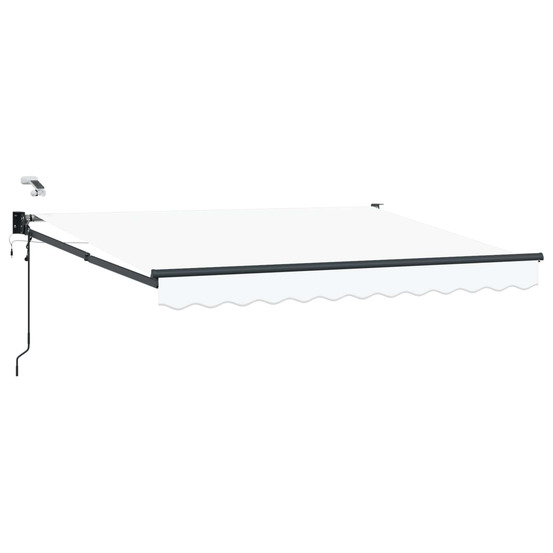 Auvent rétractable électrique blanc 3,5 x 2,5 m