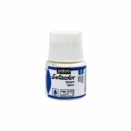 Peinture textile setacolor opaque - blanc - 45 ml