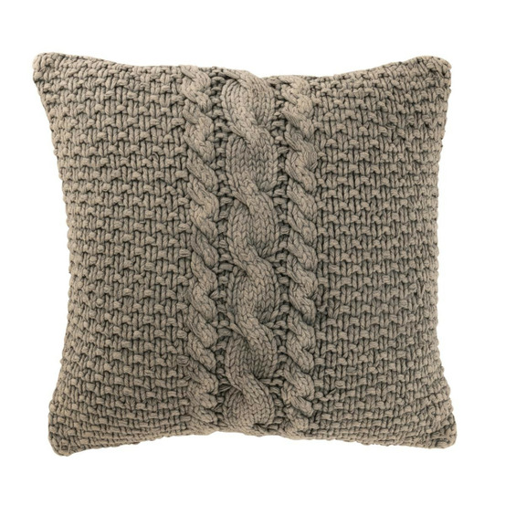 Coussin en tricot tressé