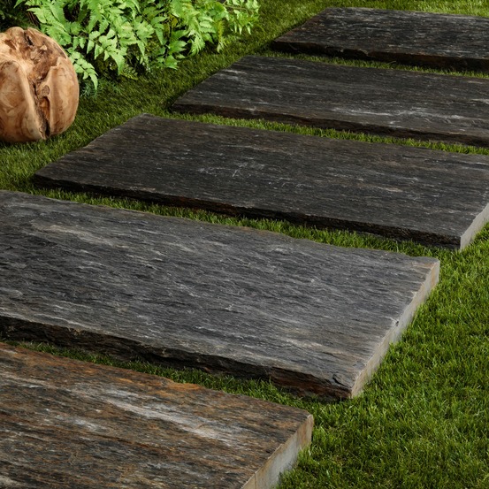 Pas japonais rectangle schiste 100x50x3-7 cm (lot de 5) - ro'ma nature