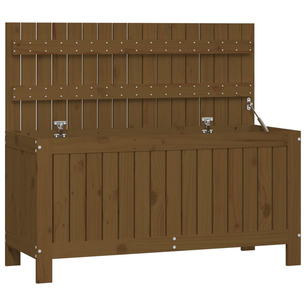 Boîte de rangement de jardin marron miel 108x42,5x54cm bois pin