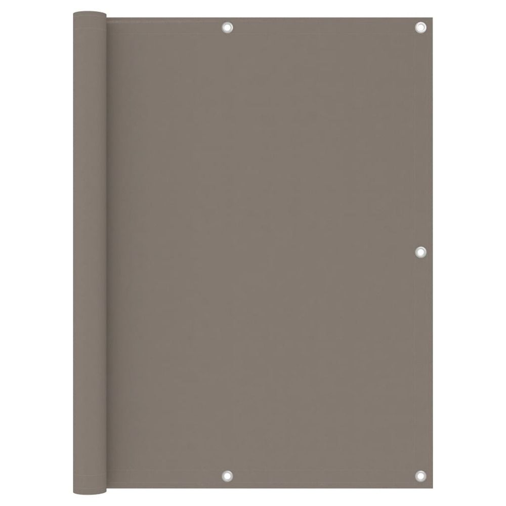 Écran de balcon taupe 120x400 cm tissu oxford