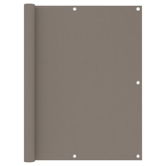 Écran de balcon taupe 120x400 cm tissu oxford
