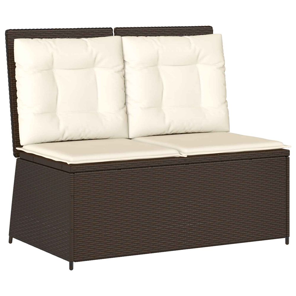 Banc de jardin marron polyrotin