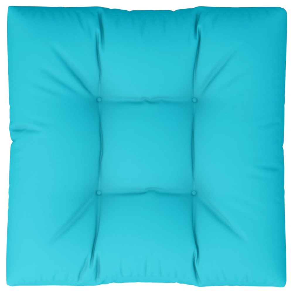 Coussin de palette turquoise 70x70x12 cm tissu