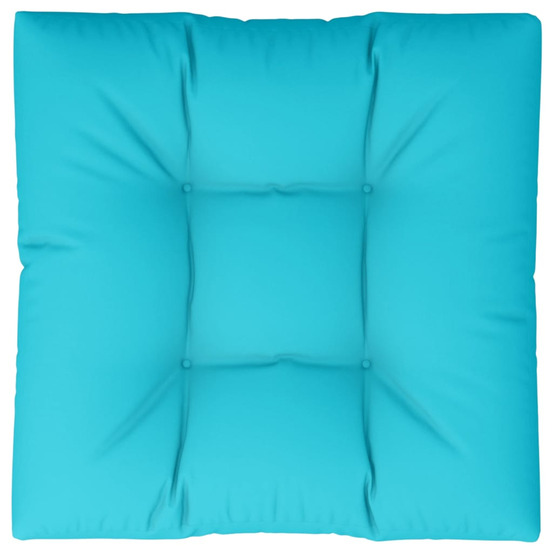 Coussin de palette turquoise 70x70x12 cm tissu