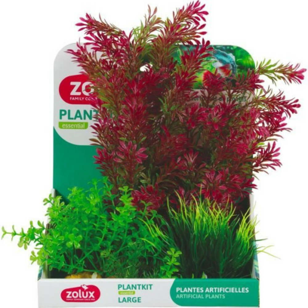 Plantes artificielles pour aquarium - - plantkit - taille m - lot de 7