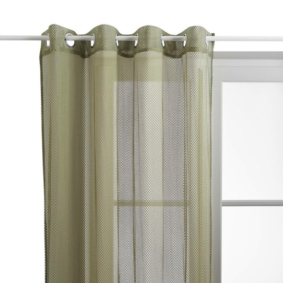 Voilage zina 140x240cm vert kaki
