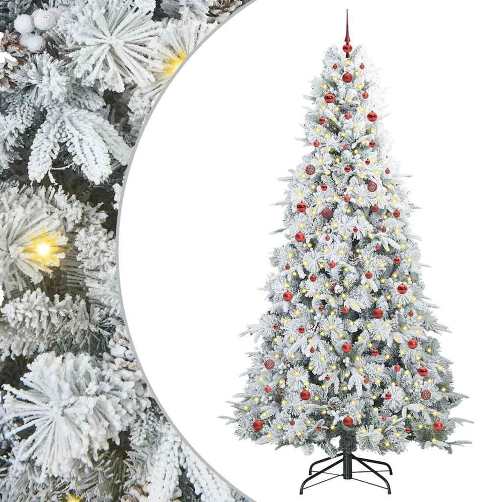 Sapin de noël artificiel à branches articulées blanc 240 cm