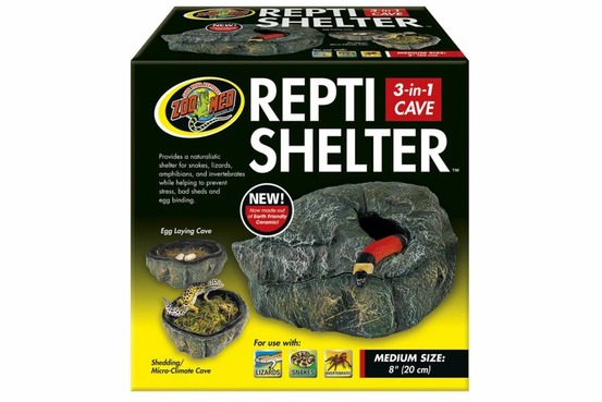 Cachette humide - repti shelter medium 20 cm - grotte humide pour reptiles (lézards, serpents)