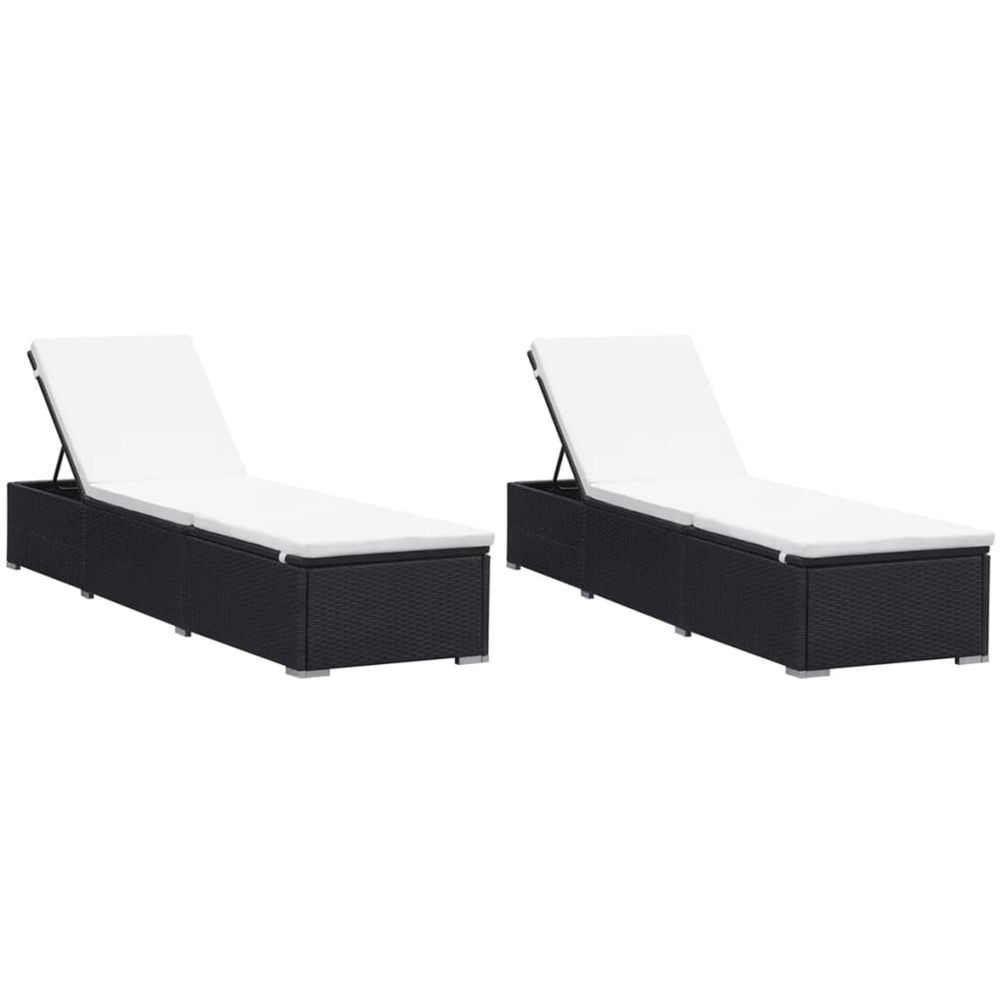 CHAISES LONGUES AVEC COUSSINS-(869882)