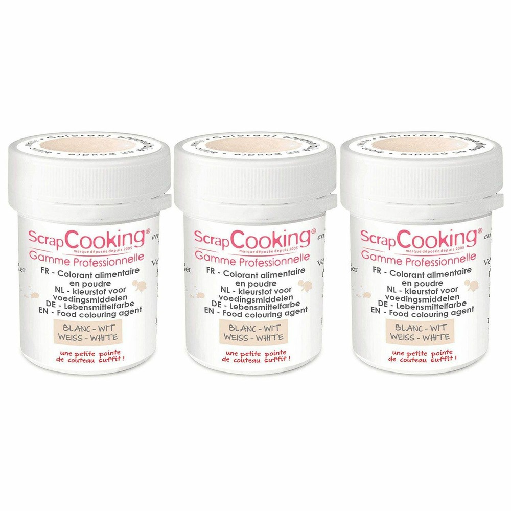 Colorant alimentaire en poudre 15 g - blanc