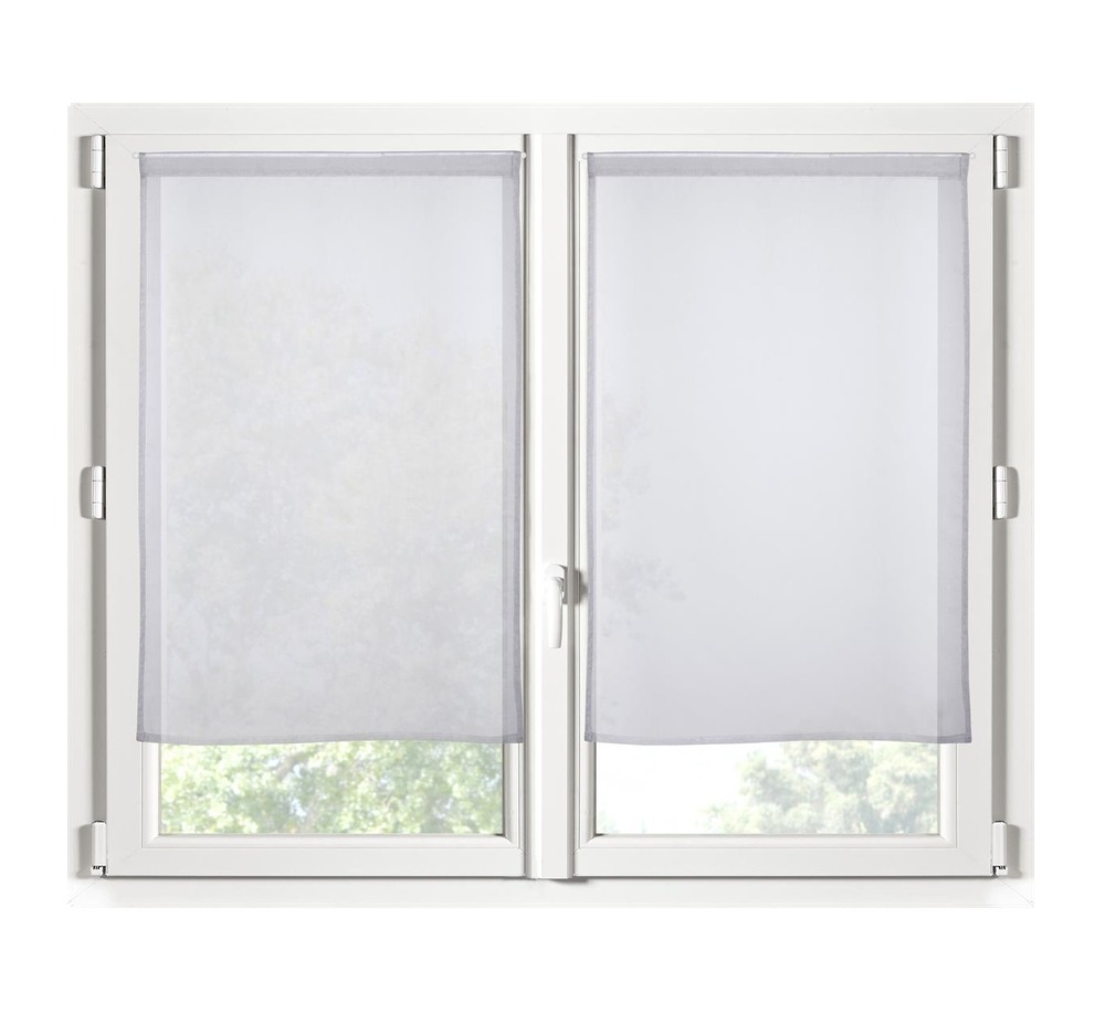 Paire de rideaux voile uni brise bise