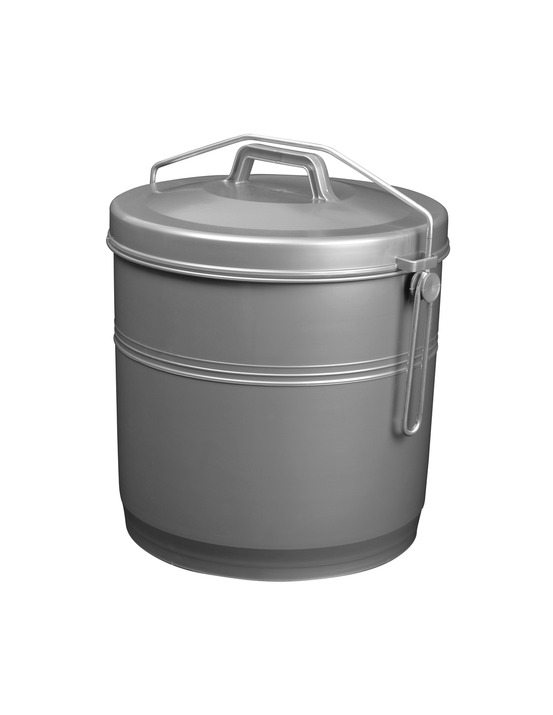 Poubelle etrier gris silver 16l
