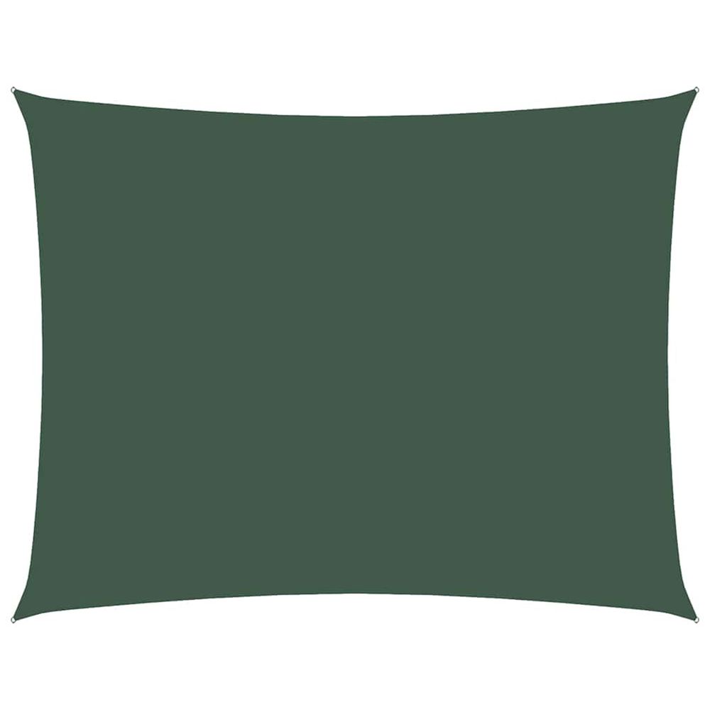 Voile de parasol tissu oxford rectangulaire 3,5x5 m vert foncé
