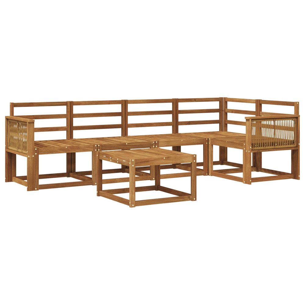 Ensemble de canapés d'extérieur 6 pcs naturel