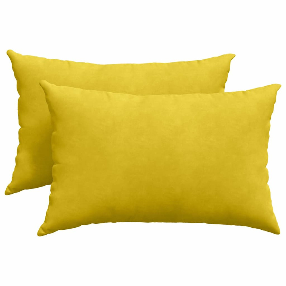 Coussins de canapé 2 pcs jaune 60 x 40 cm