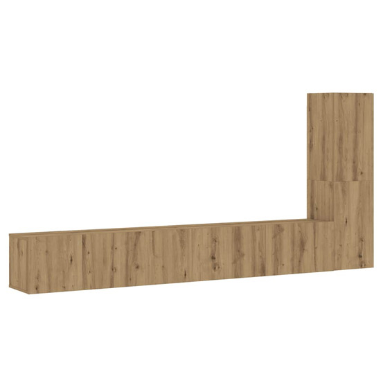 Meubles tv muraux 3 pcs chêne artisanal bois d'ingénierie