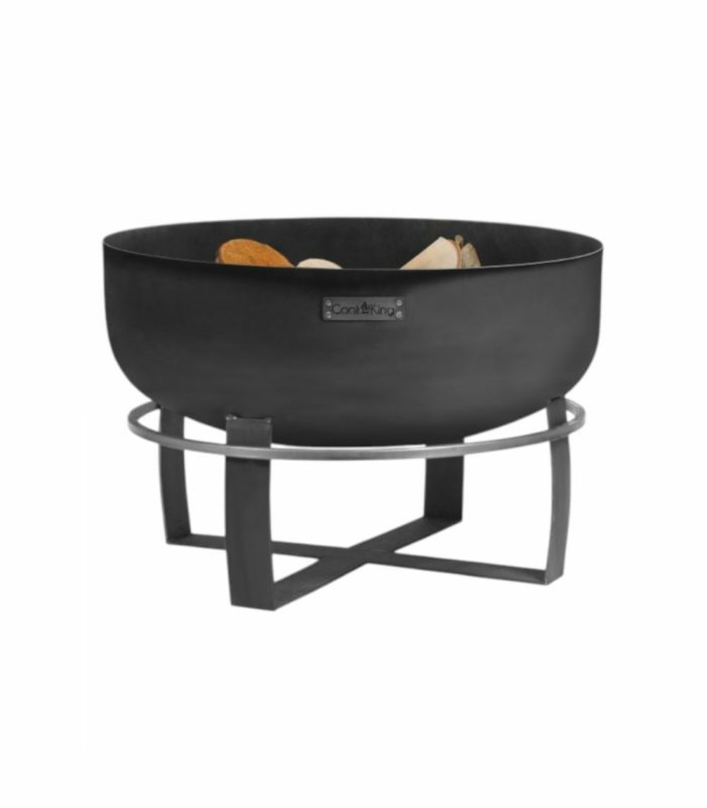 Braséro de jardin xxl viking 60cm de diamètre, acier naturel,cookking, 111564