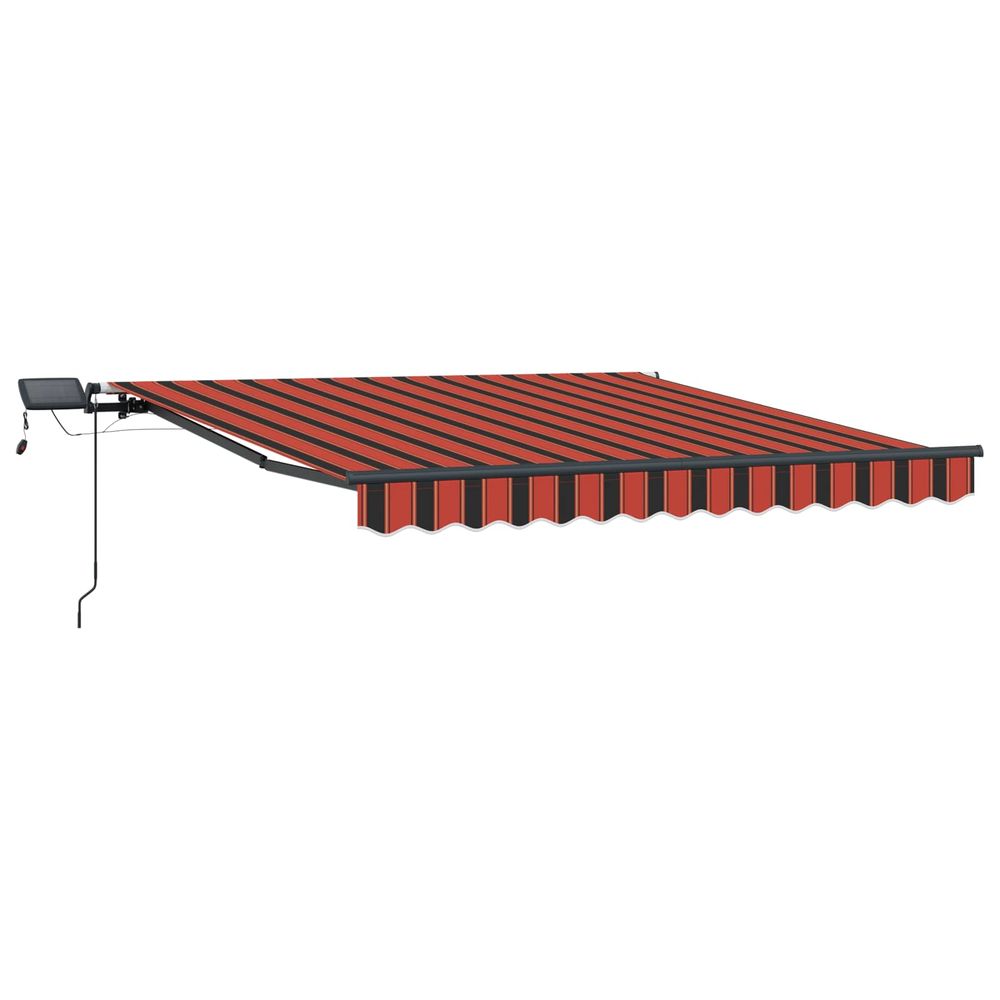 Auvent rétractable orange et marron 300 x 250 cm