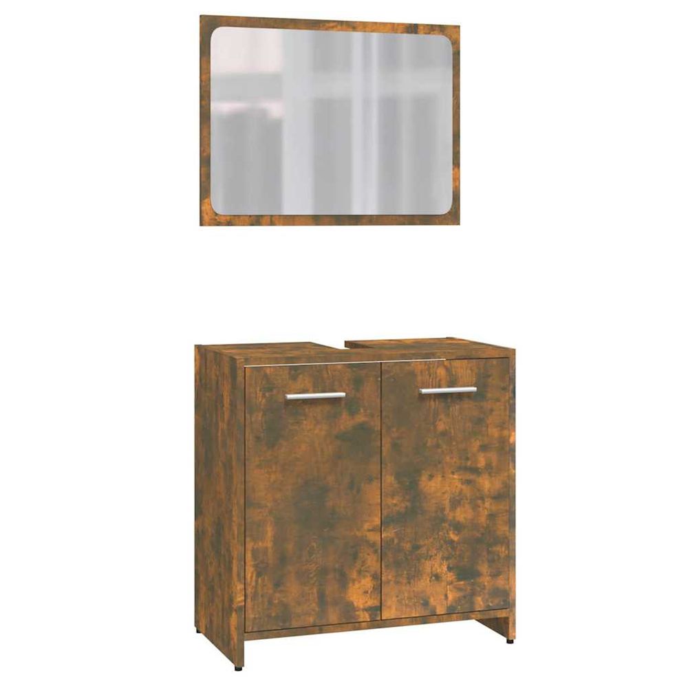 Meubles de salle de bain chêne fumé bois d'ingénierie