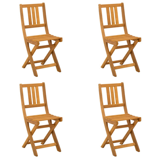 Chaises de bistrot d'extérieur 4 pcs naturel 40 x 42 x 85 cm