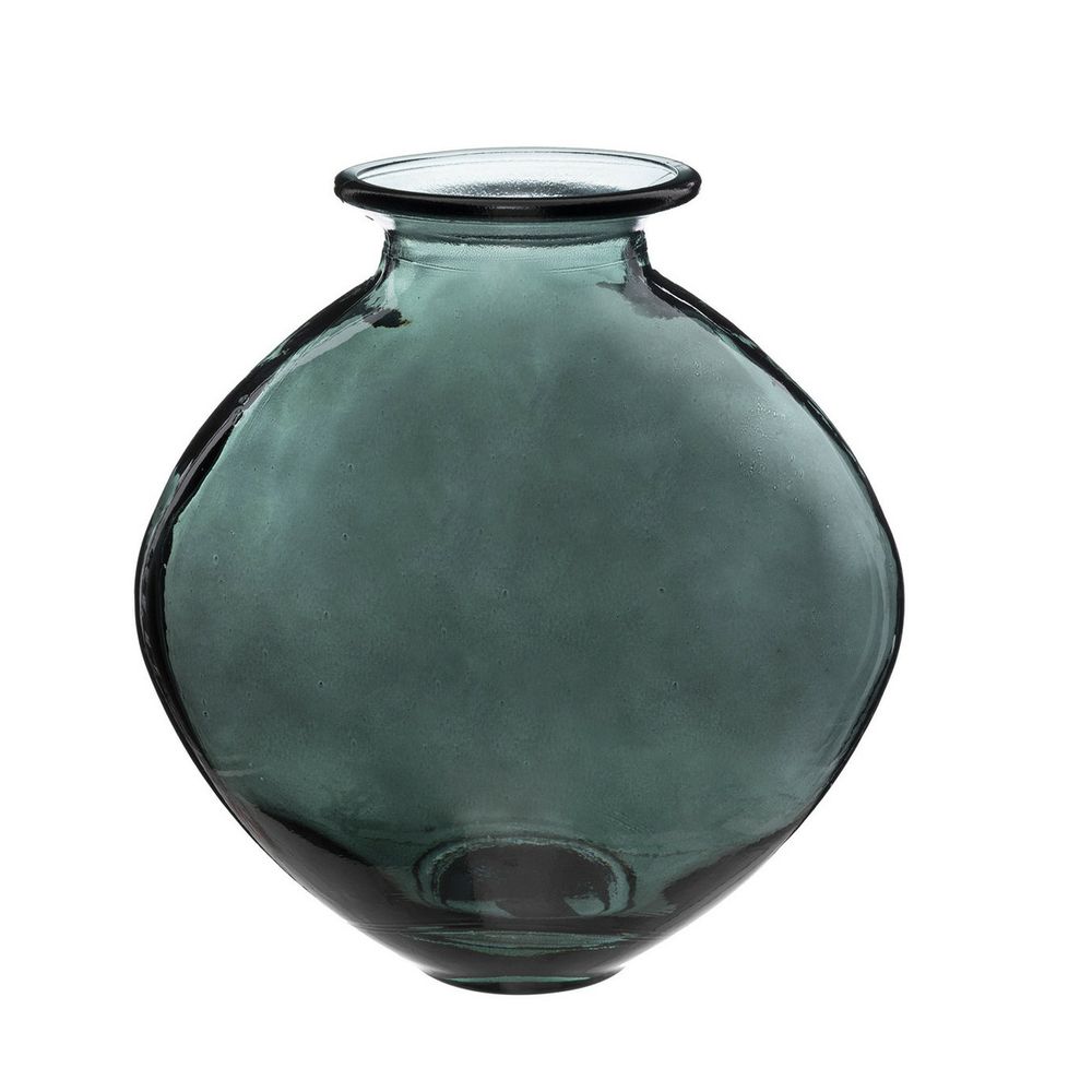 Vase en verre recyclé vert d. 24 x h. 26 cm