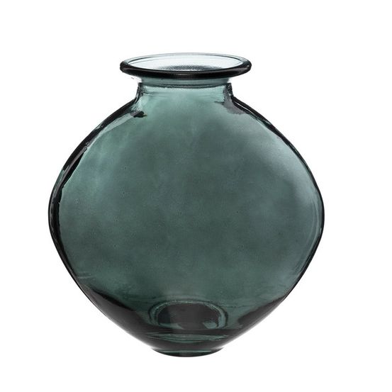 Vase en verre recyclé vert d. 24 x h. 26 cm