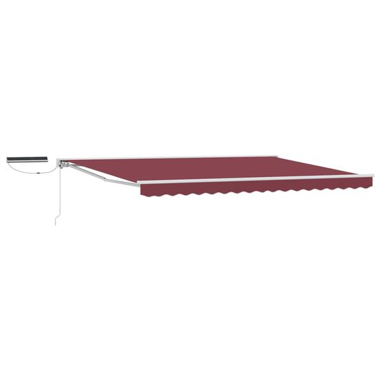 Auvent rétractable électrique bourgogne et blanc 4 x 2 m