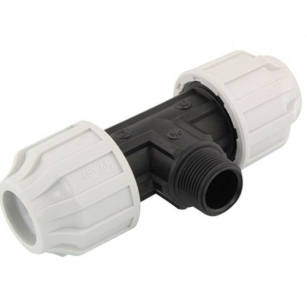 Té fileté à compression - d25 mm x 3/4 pouce