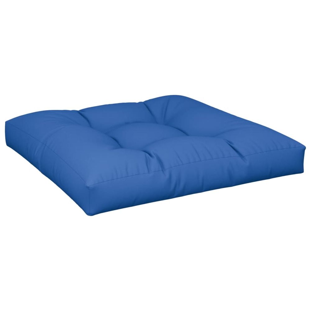 Coussin de palette bleu royal 70x70x12 cm tissu