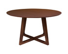 Solin - table à manger ronde - bois plaquage noyer - 137 cm