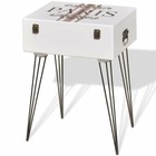 Table de nuit blanc - 40x30x57cm