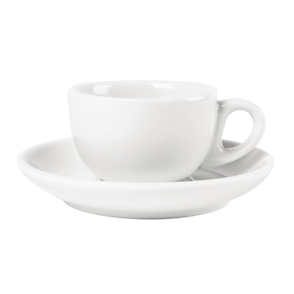 Tasses à espresso blanches 85ml - lot par 12 - olympia