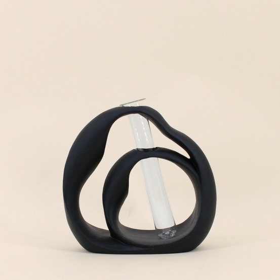 Vase soliflore structure en résine 22cm