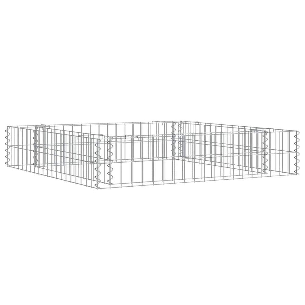Lit surélevé à gabion acier galvanisé 100x100x20 cm