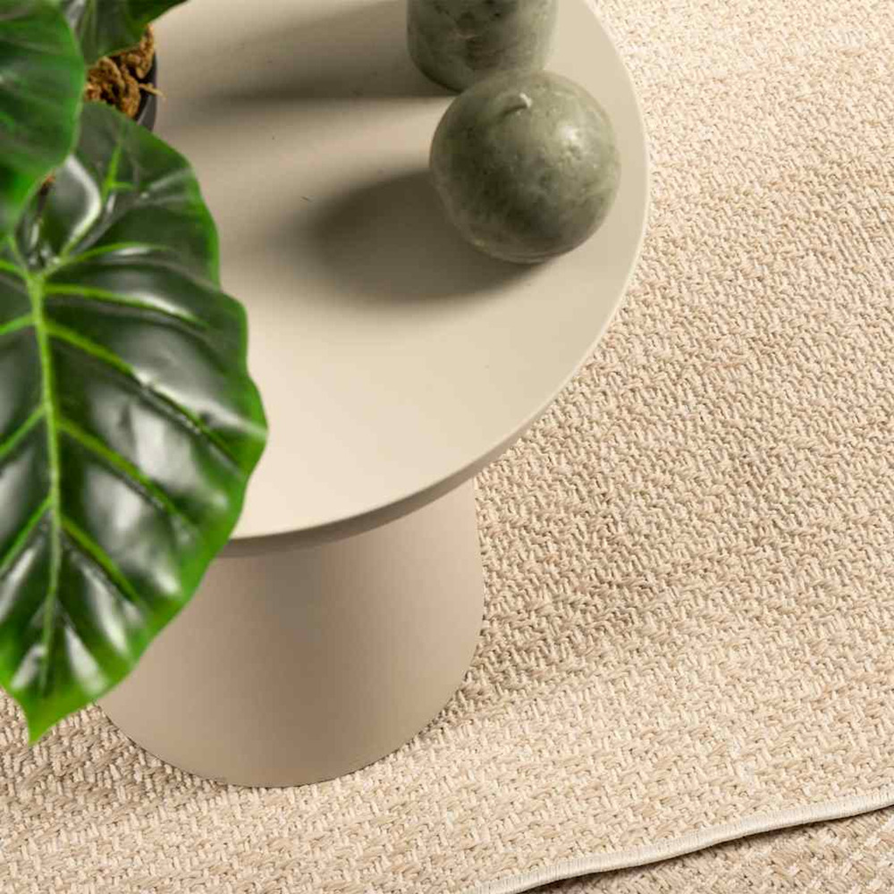 Tapis zizur beige 160x230 cm aspect de jute intérieur extérieur