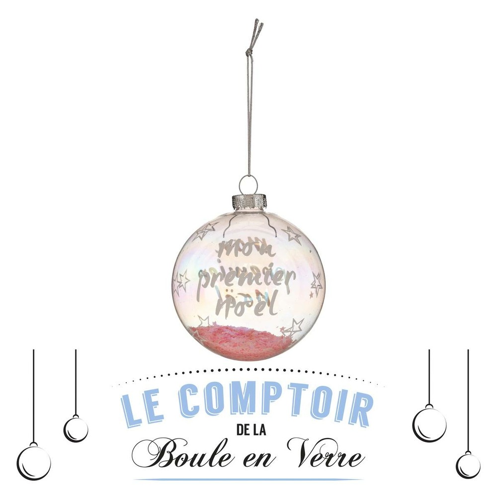 Boule de noel verre 80 mm