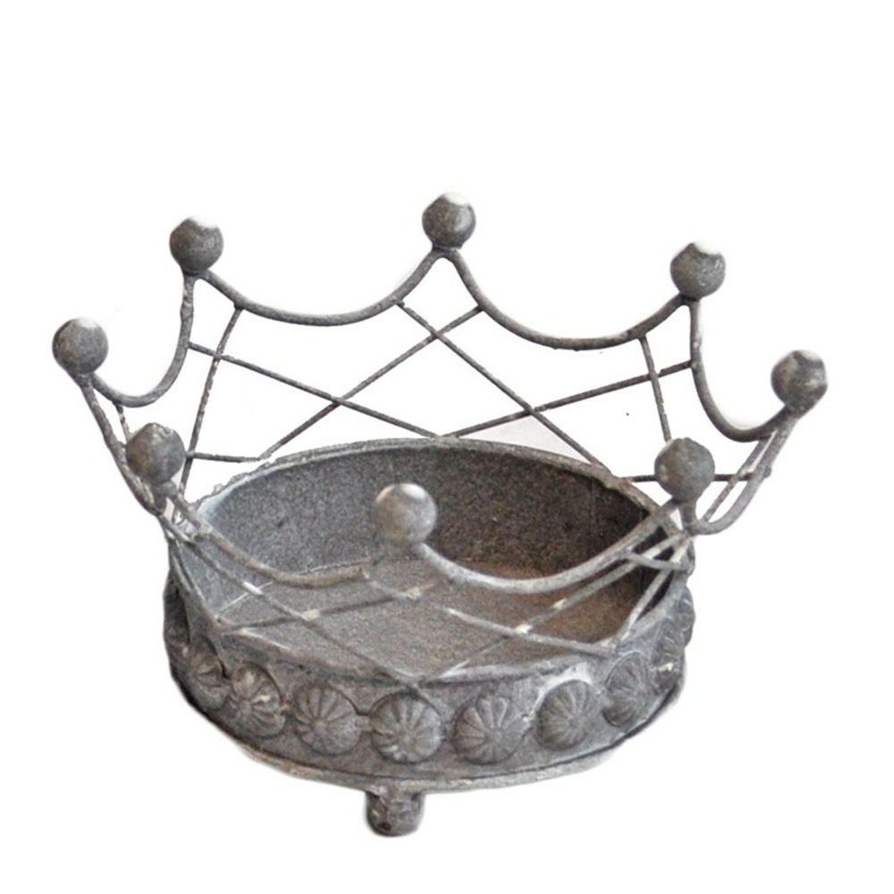 Petit cache pots fleurs couronne 10x16cm