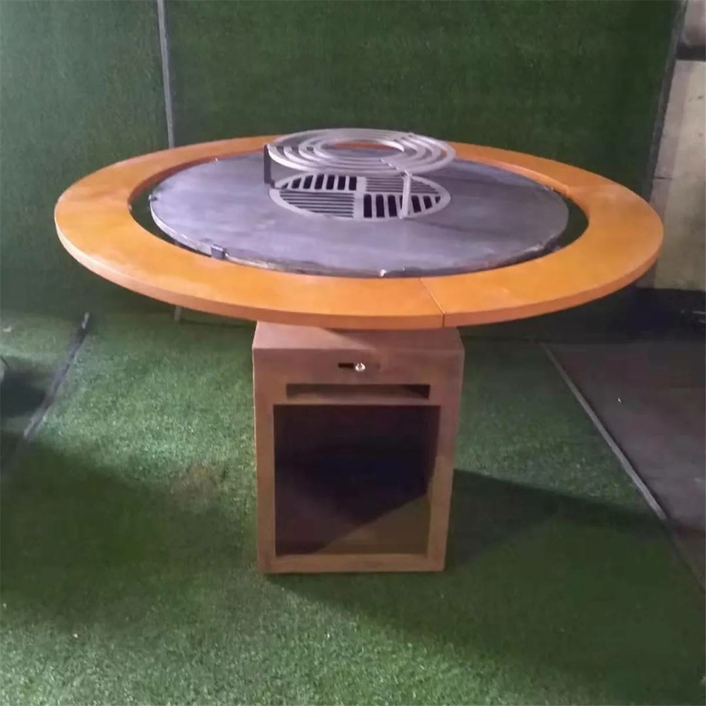 Plateau de service bois pour brasero ø100cm