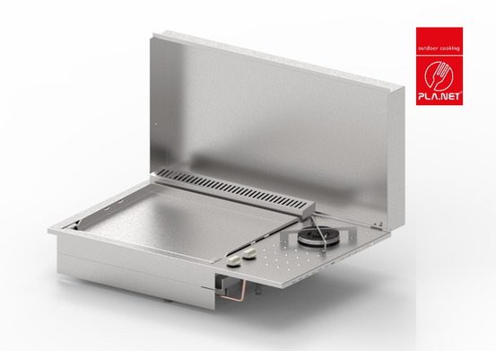 Plancha oasi 80 lisse - fdual + couvercle